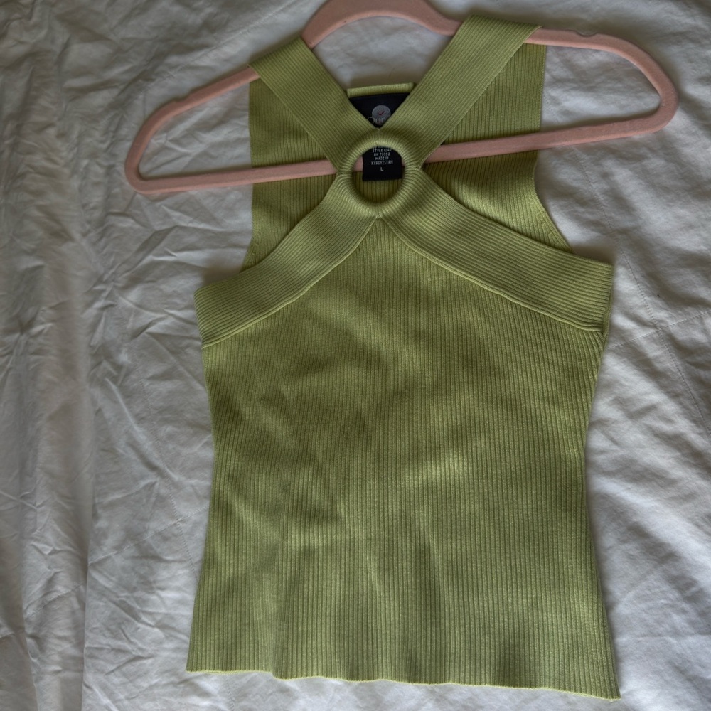 It's Our Time Light Green Ribbed Tank Top - Picture 4 of 6